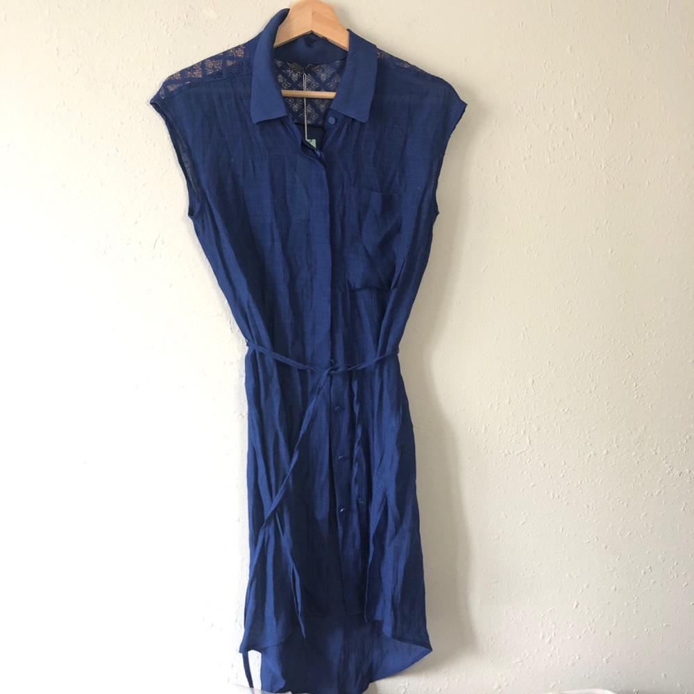 Aramark blue mini dress